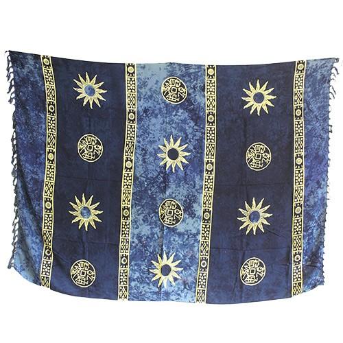 Ancient Wisdom 4x Bali Celtic Sarongs - Sun Symbols (4 Assorted Colours)