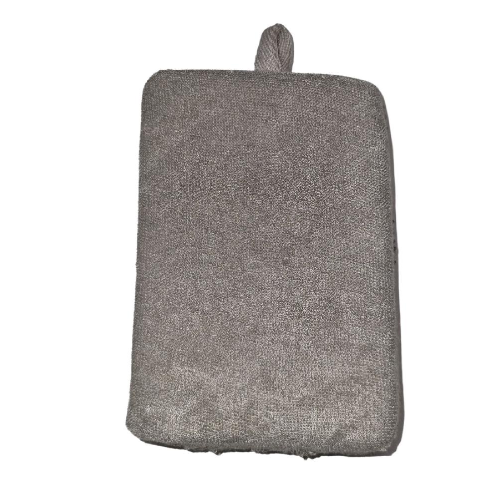 Ancient Wisdom 4x Bamboo & Linen Bath Sponge - Charcoal