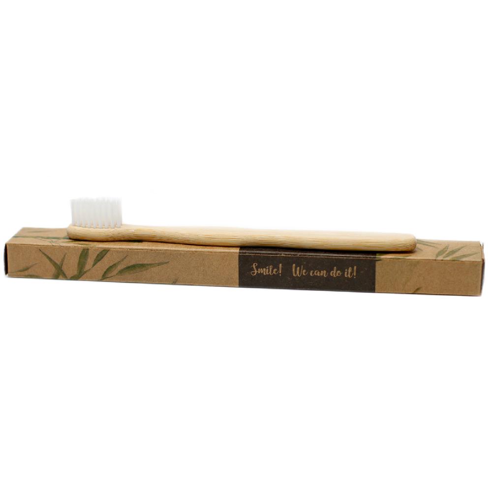 Ancient Wisdom 4x Bamboo Toothbrush - White - Family Pack Of 4 - Med Soft