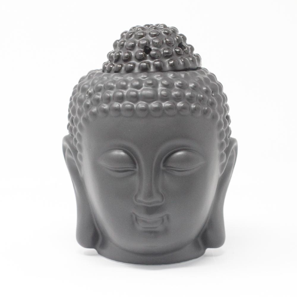 ancient wisdom 4x Buddha Head Oil Burner - Dark Brown