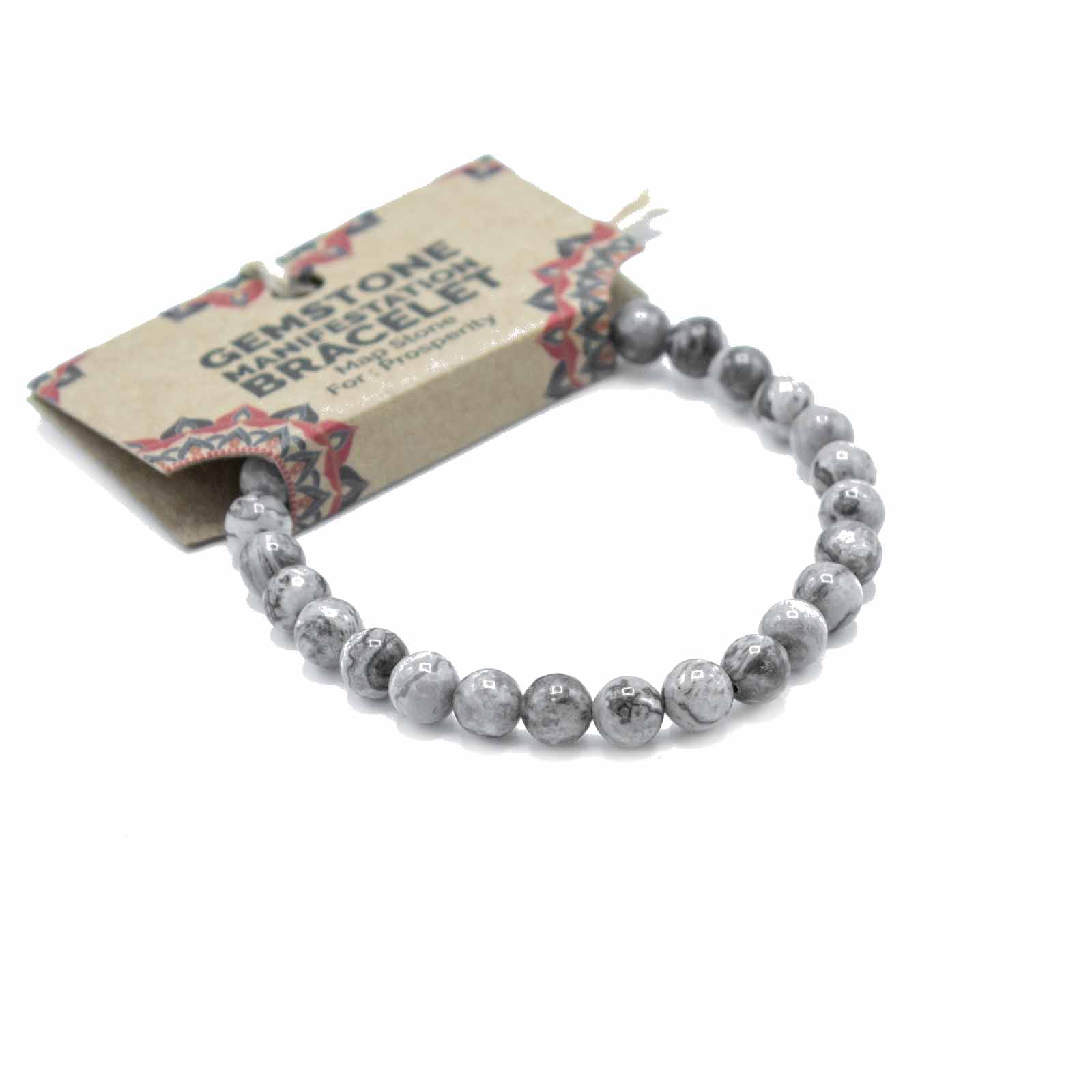 Ancient Wisdom 4x Gemstone Manifestation Bracelet - Map Stone - Prosperity