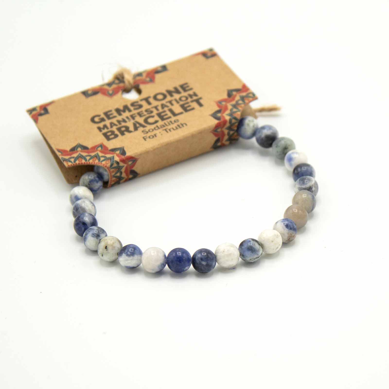 Ancient Wisdom 4x Gemstone Manifestation Bracelet - Sodalite - Truth