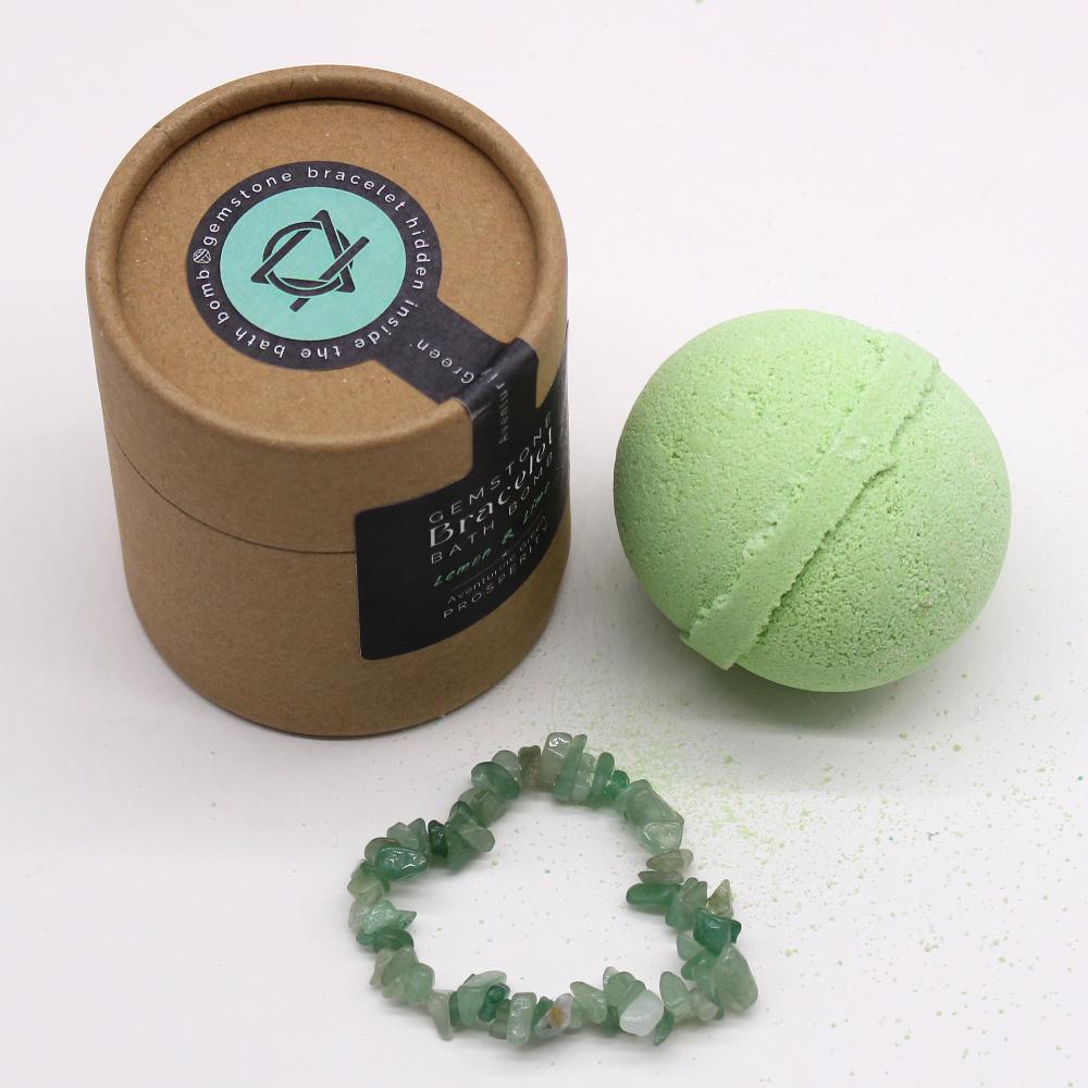 Ancient Wisdom 4x Green Aventurine Crystal Jewellery Bath Bomb