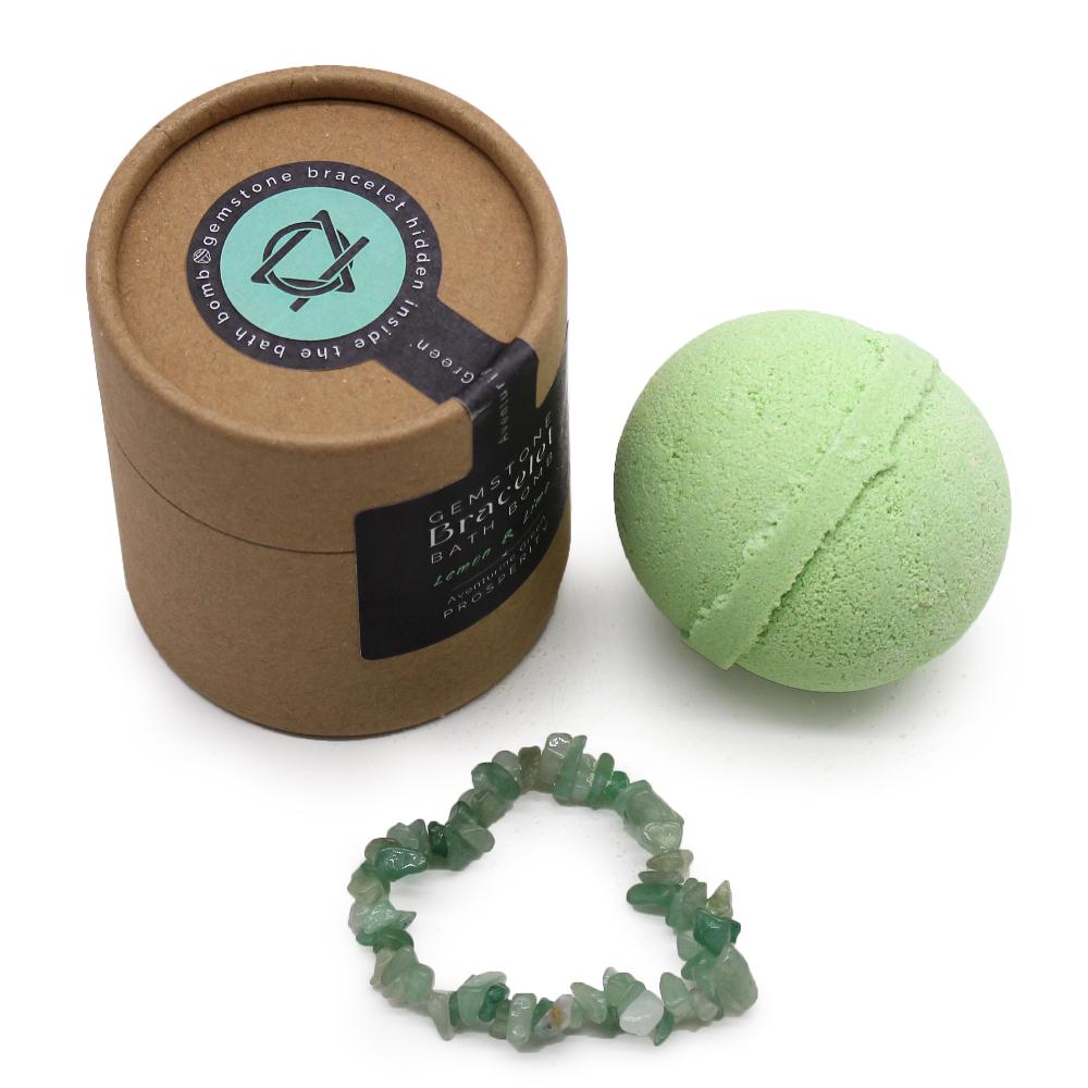ancient wisdom 4x Green Aventurine Crystal Jewellery Bath Bomb