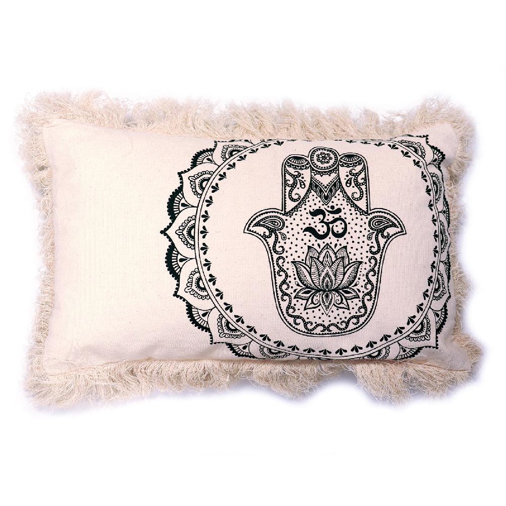 Ancient Wisdom 4x Hamsa Mandala Cushion Covers - 30x50cm - Green