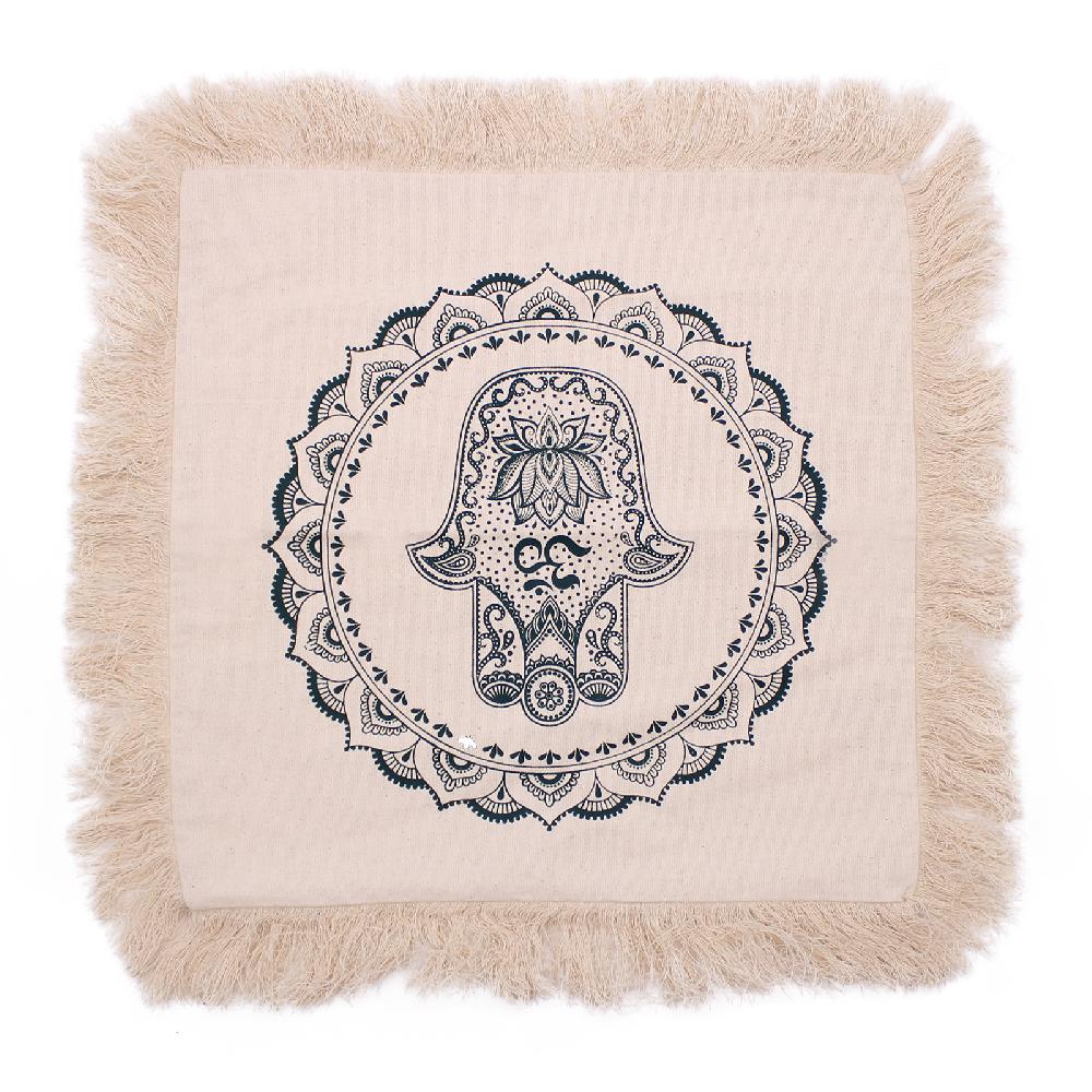 ancient wisdom 4x Hamsa Mandala Cushion Covers - 45x45cm - green