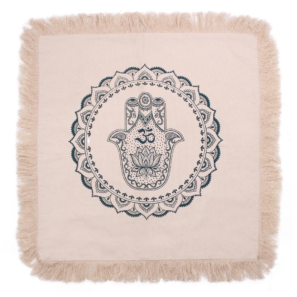 ancient wisdom 4x Hamsa Mandala Cushion Covers - 60x60cm - green