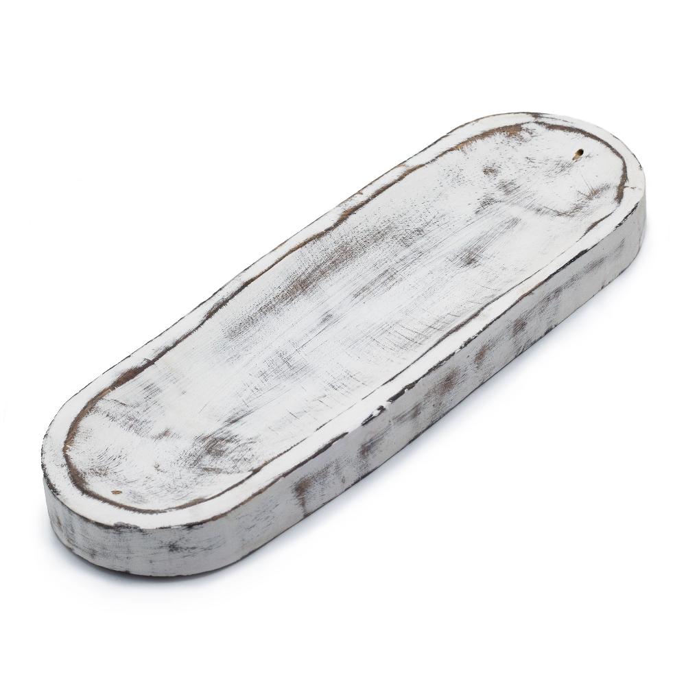 ancient wisdom 4x Large Incense Tray 30x10cm - Classic Whitewash