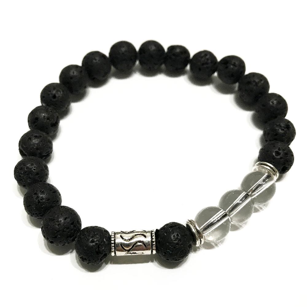 ancient wisdom 4x Lava Stone Bracelet - Tribal Rock Quartz