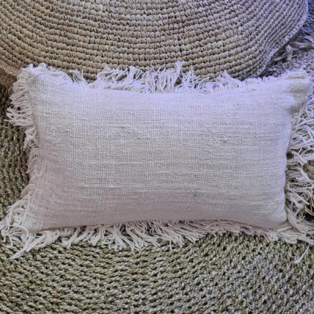 Ancient Wisdom 4x Linen Cushion Cover 30x50cm With Fringe
