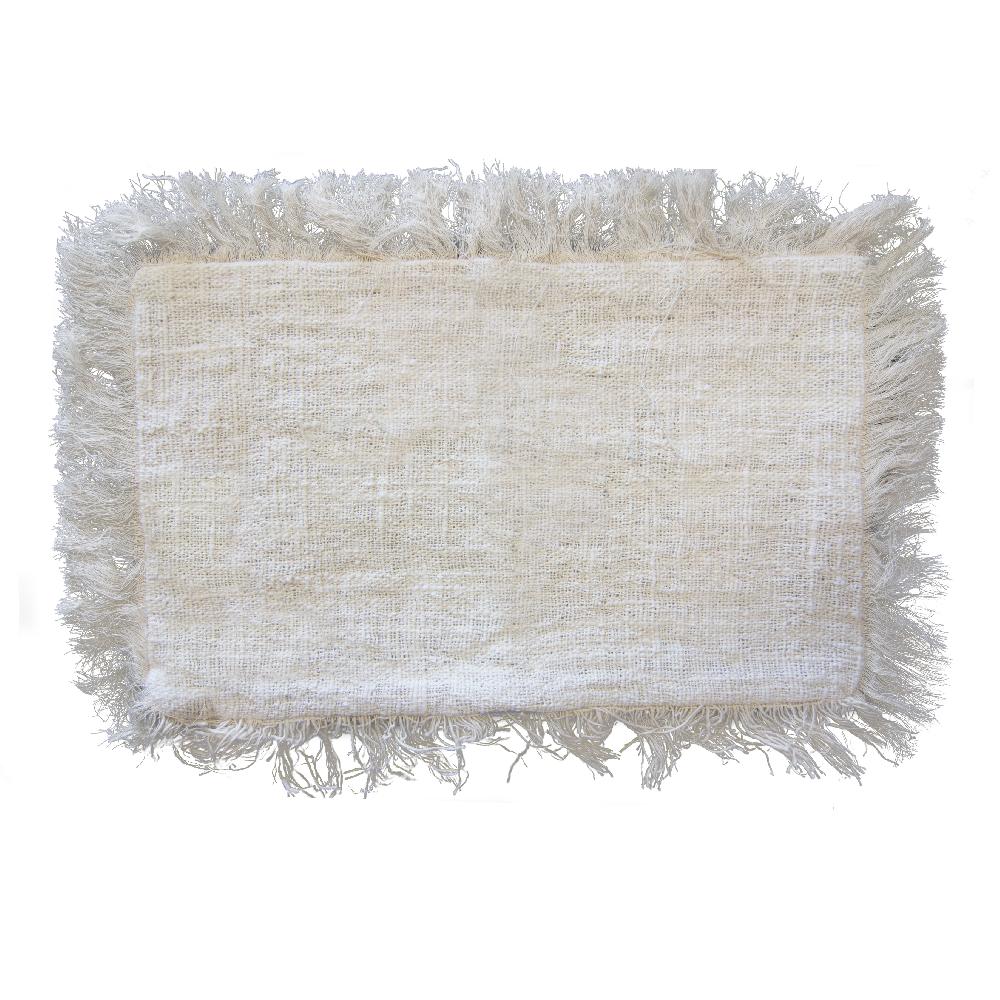 Ancient Wisdom 4x Linen Cushion Cover 30x50cm With Fringe
