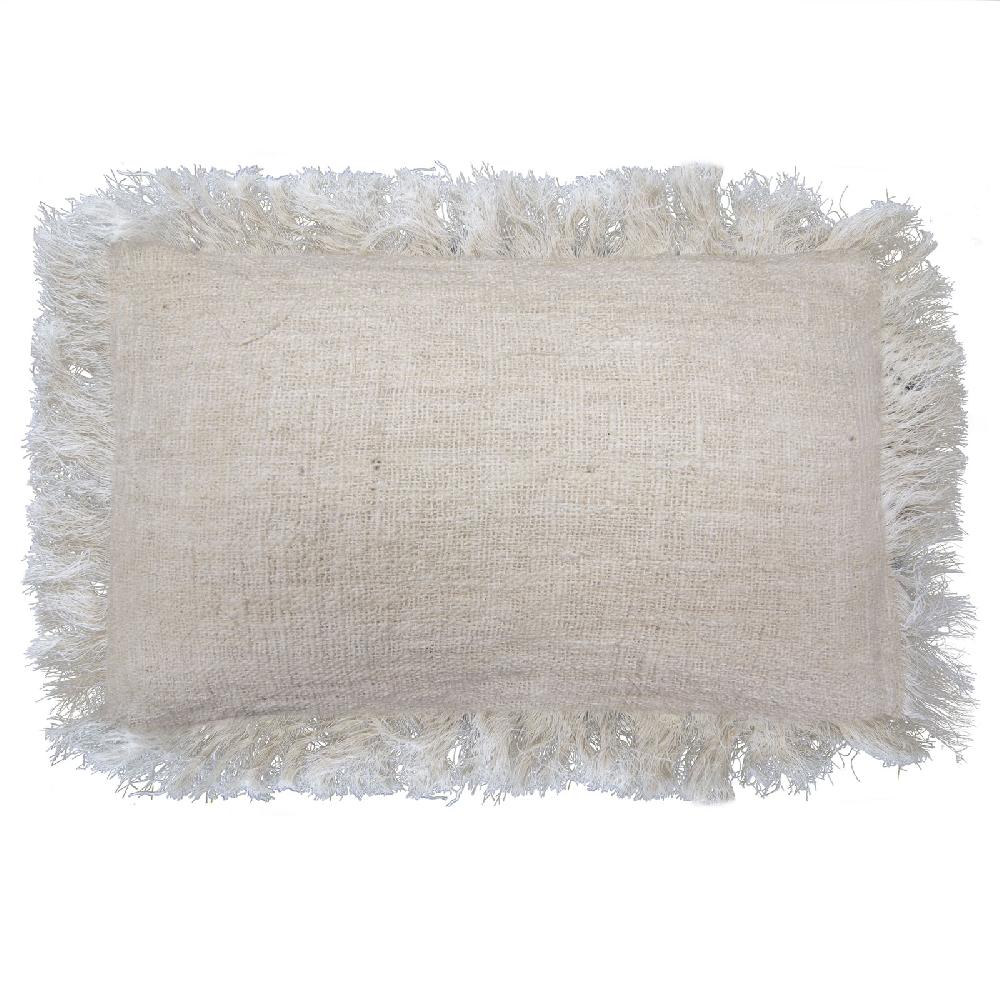 ancient wisdom 4x Linen Cushion Cover 30x50cm with fringe