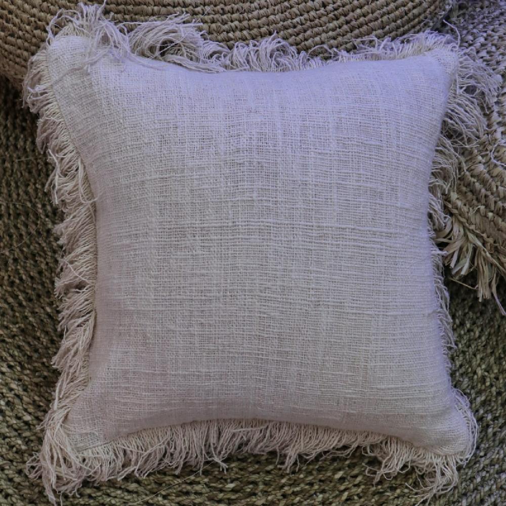 Ancient Wisdom 4x Linen Cushion Cover 60x60cm With Fringe