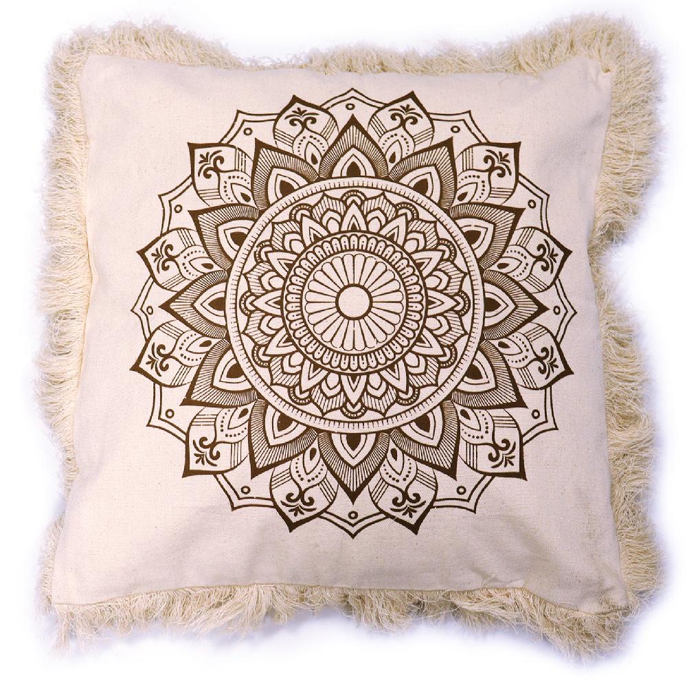 Ancient Wisdom 4x Lotus Mandala Cushion Covers - 45x45cm - Bronze