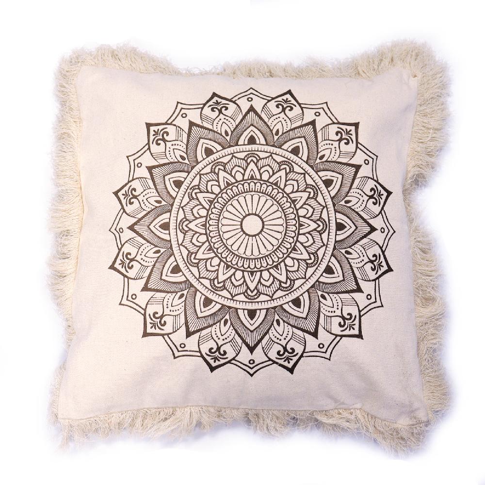 Ancient Wisdom 4x Lotus Mandala Cushion Covers - 60x60cm - Bronze