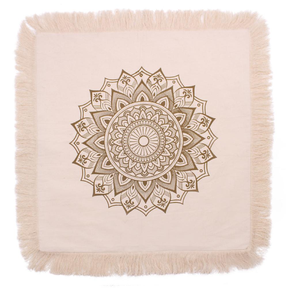 ancient wisdom 4x Lotus Mandala Cushion Covers - 60x60cm - bronze