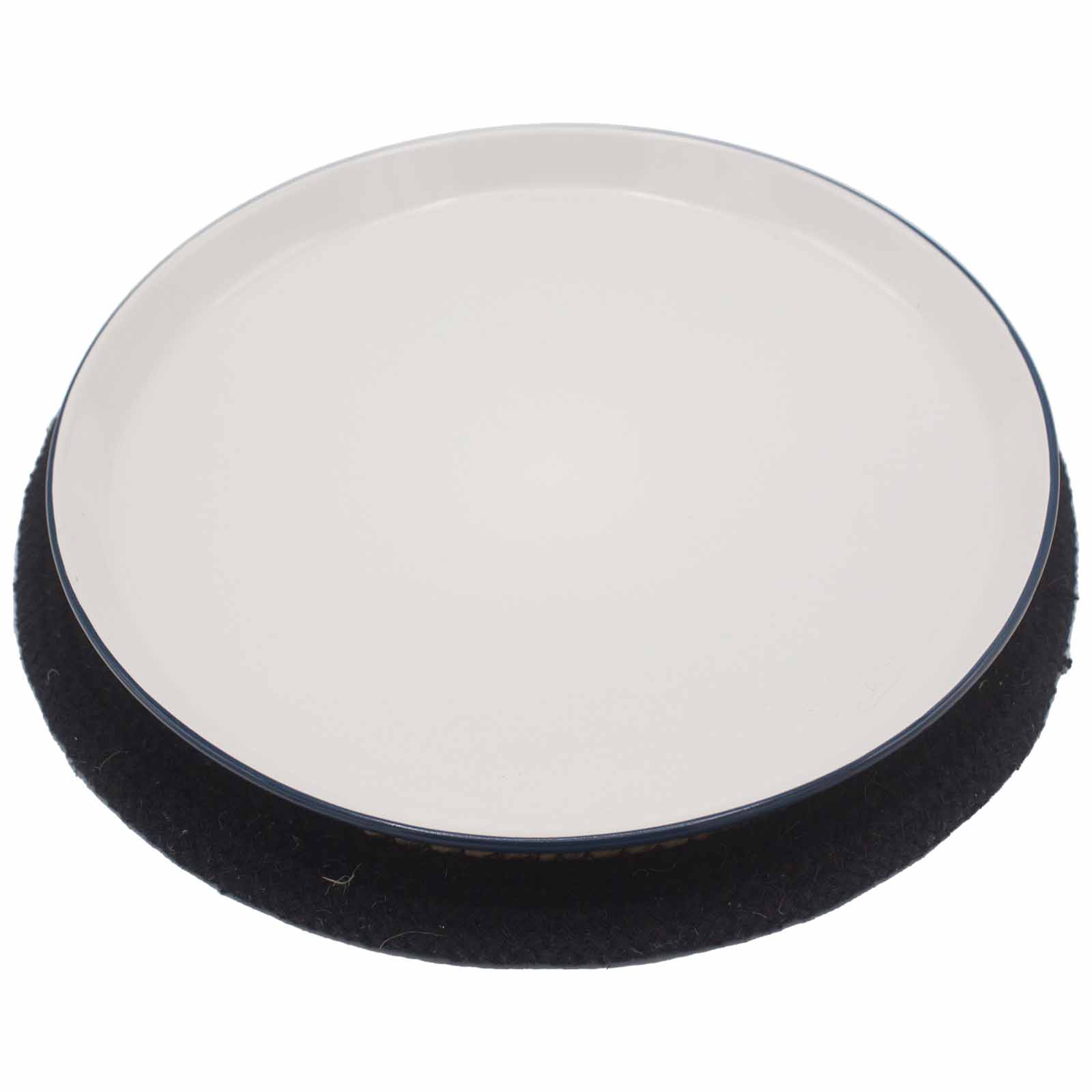 Ancient Wisdom 4x Natural Place Mat - Jute & Cotton 30cm - Black Border