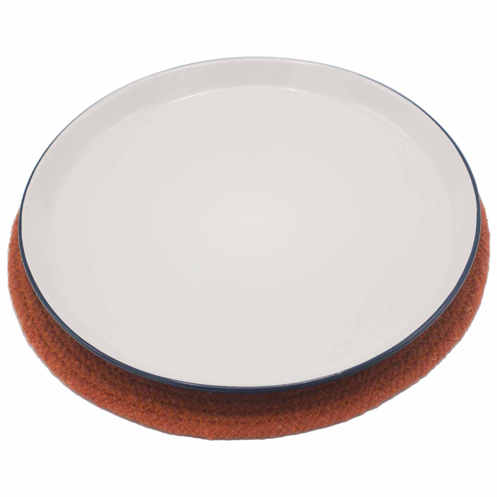 Ancient Wisdom 4x Natural Place Mat - Jute & Cotton 30cm - Clay Border