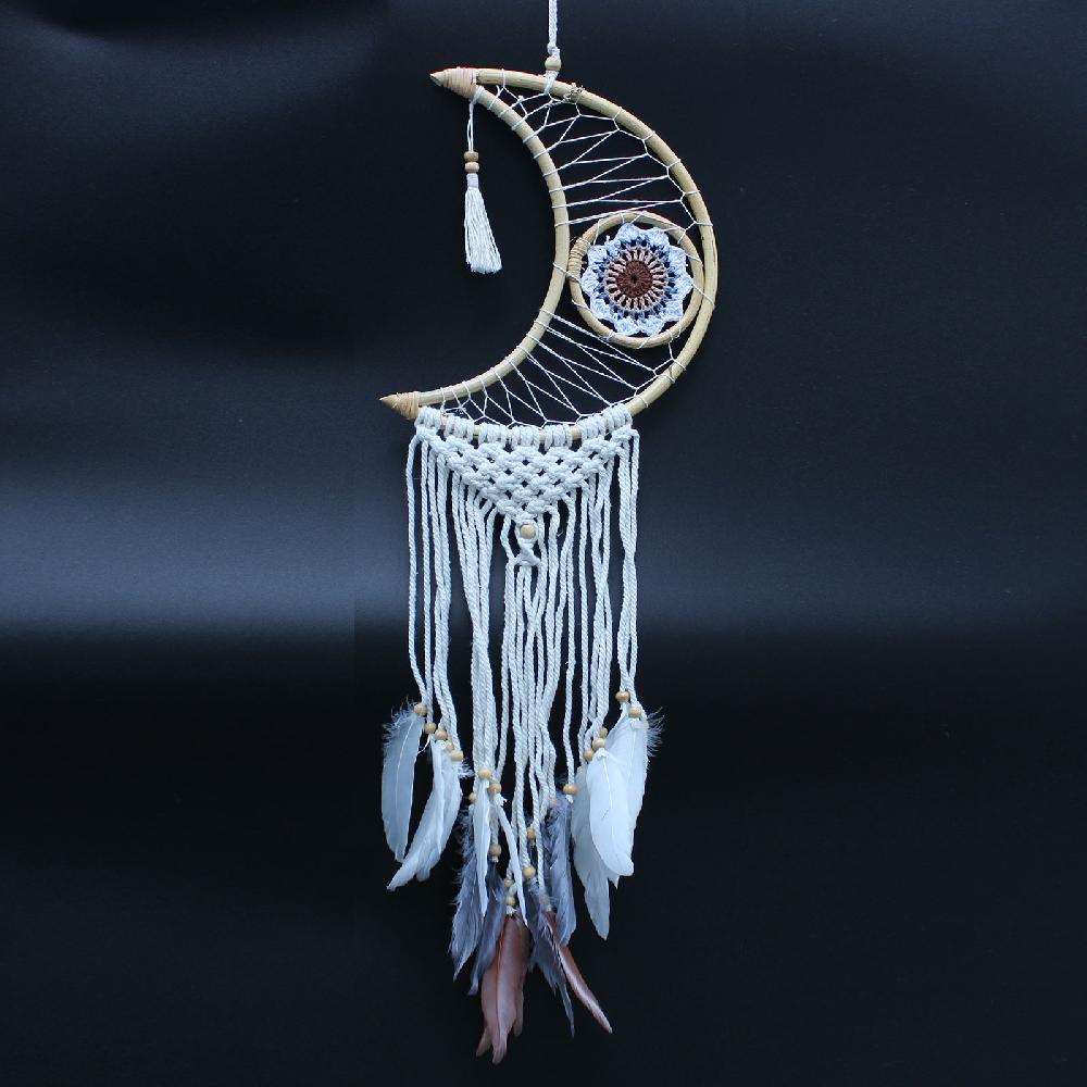 Ancient Wisdom 4x Protection Dream Catcher - Macrame Moon
