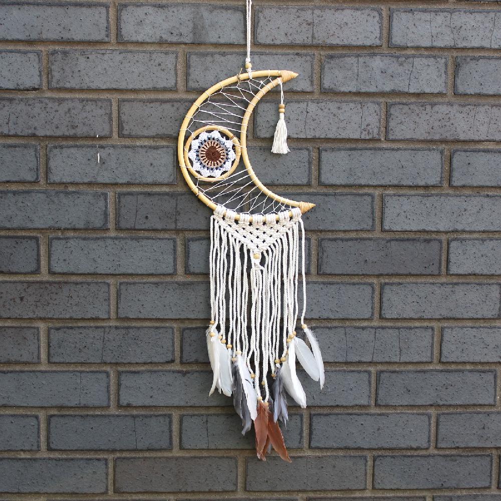 Ancient Wisdom 4x Protection Dream Catcher - Macrame Moon