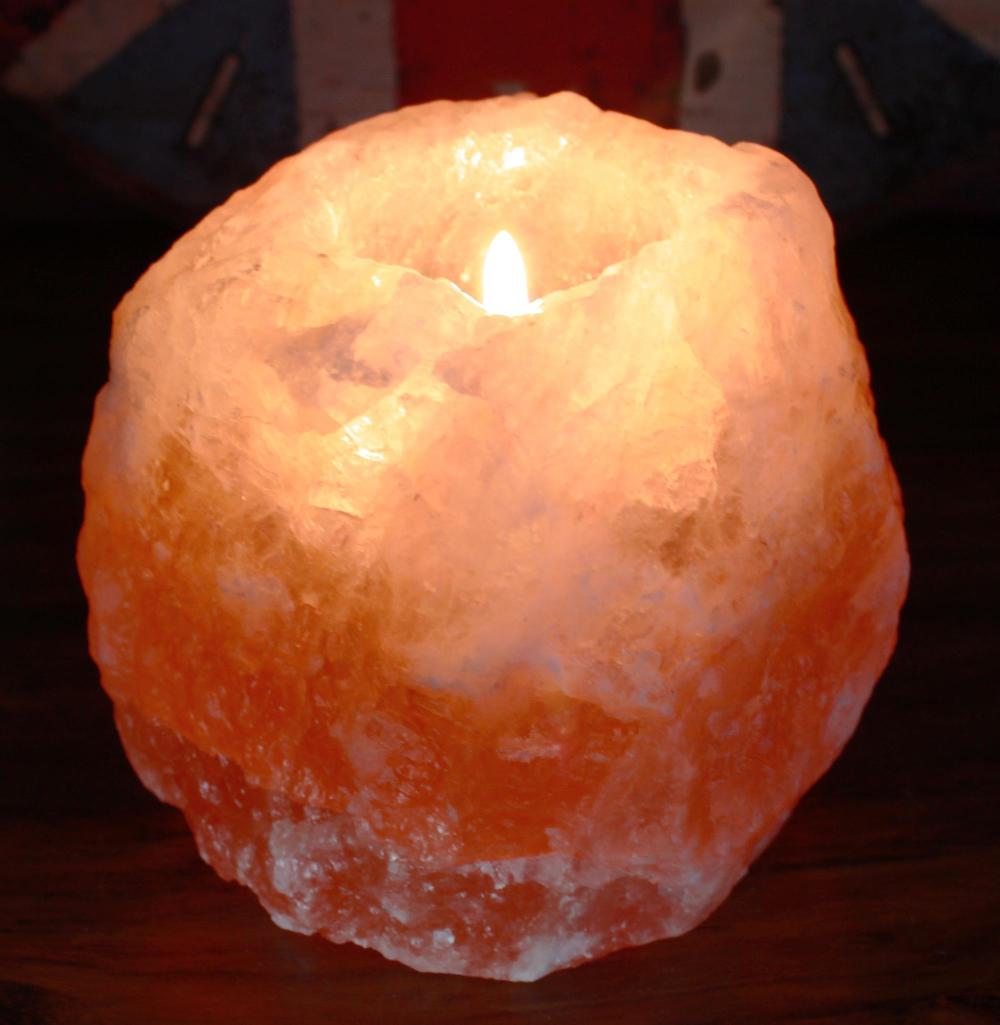 Ancient Wisdom 4x Quality Natural Salt Candle Holder