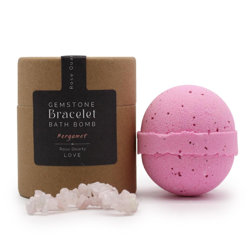 Ancient Wisdom 4x Rose Quartz Crystal Jewellery Bath Bomb