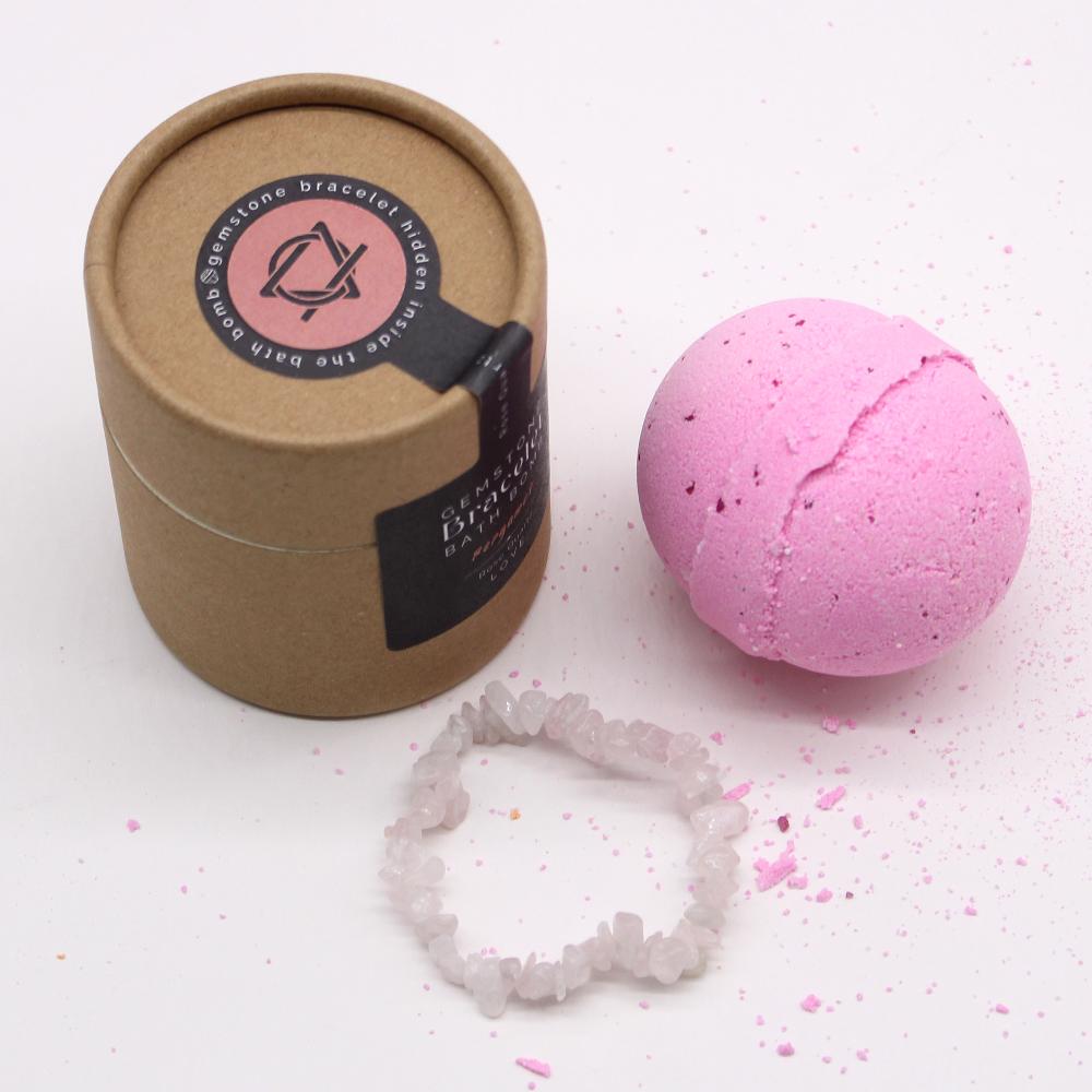 Ancient Wisdom 4x Rose Quartz Crystal Jewellery Bath Bomb
