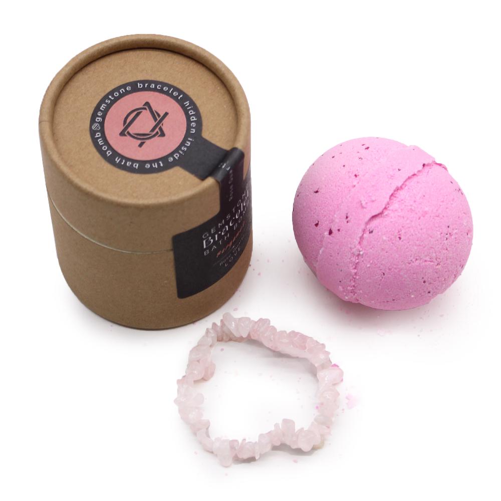 ancient wisdom 4x Rose Quartz Crystal Jewellery Bath Bomb