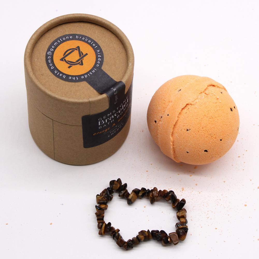 Ancient Wisdom 4x Tiger Eye Crystal Jewellery Bath Bomb