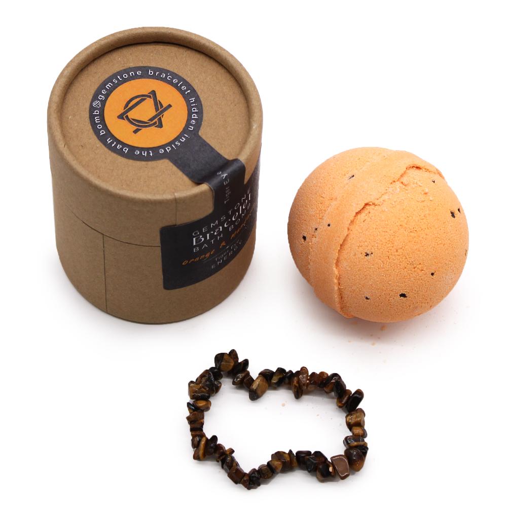ancient wisdom 4x Tiger Eye Crystal Jewellery Bath Bomb