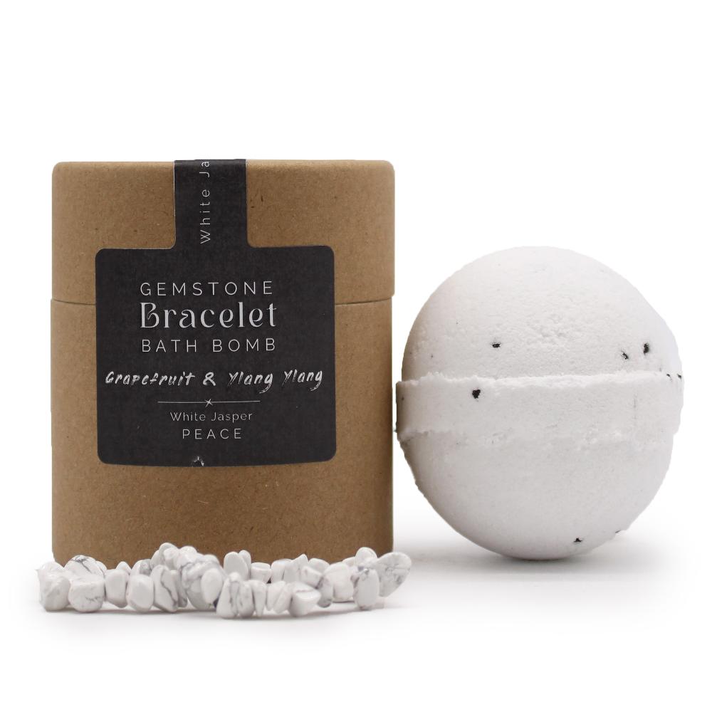 Ancient Wisdom 4x White Jasper Crystal Jewellery Bath Bomb