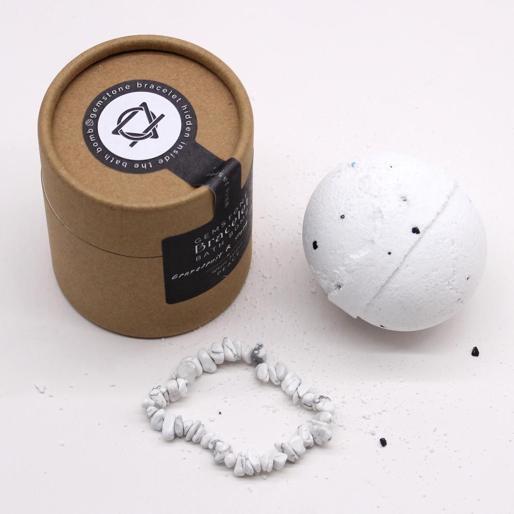 Ancient Wisdom 4x White Jasper Crystal Jewellery Bath Bomb