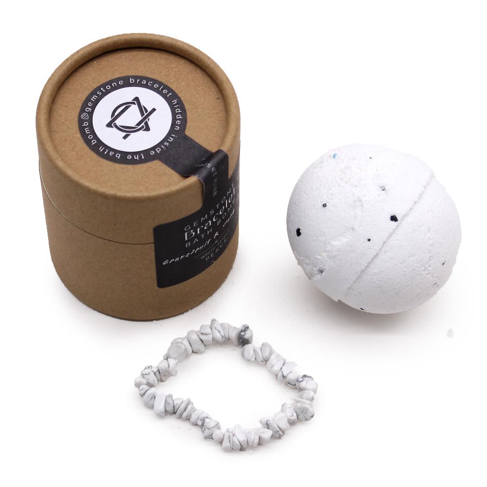 ancient wisdom 4x White Jasper Crystal Jewellery Bath Bomb