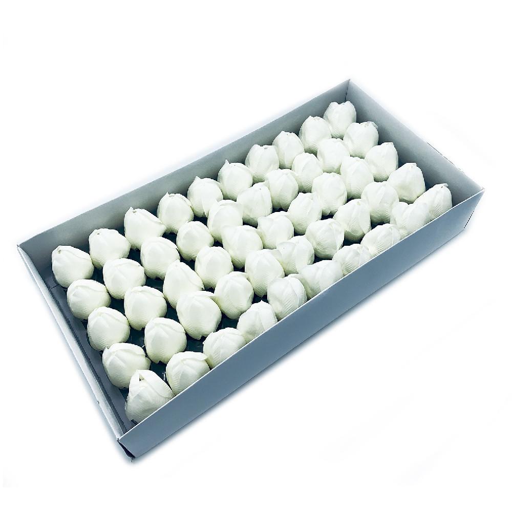ancient wisdom 50x Craft Soap Flower - Med Tulip - Ivory