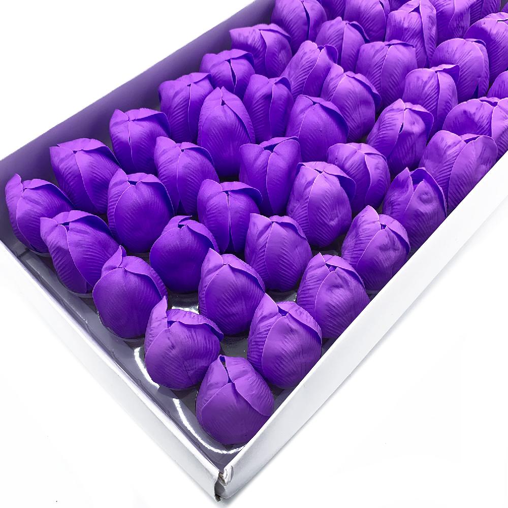 Ancient Wisdom 50x Craft Soap Flower - Med Tulip - Lavender