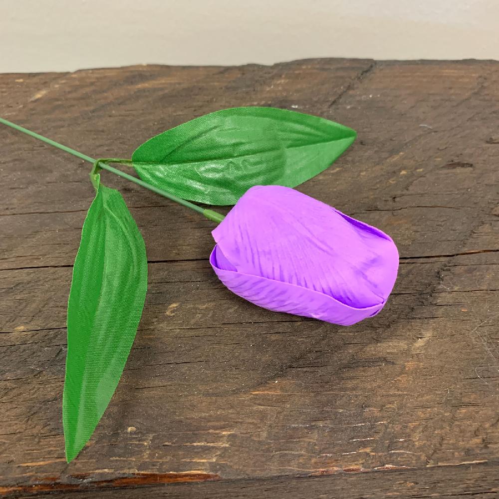 Ancient Wisdom 50x Craft Soap Flower - Med Tulip - Lavender
