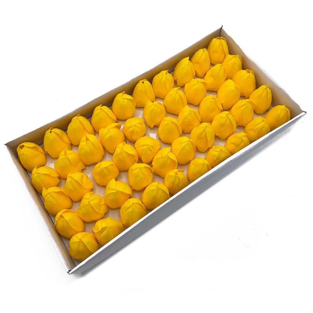 ancient wisdom 50x Craft Soap Flower - Med Tulip - Yellow