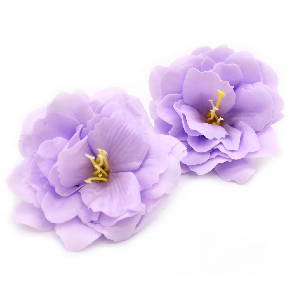 Ancient Wisdom 50x Craft Soap Flower - Small Peony - Purple