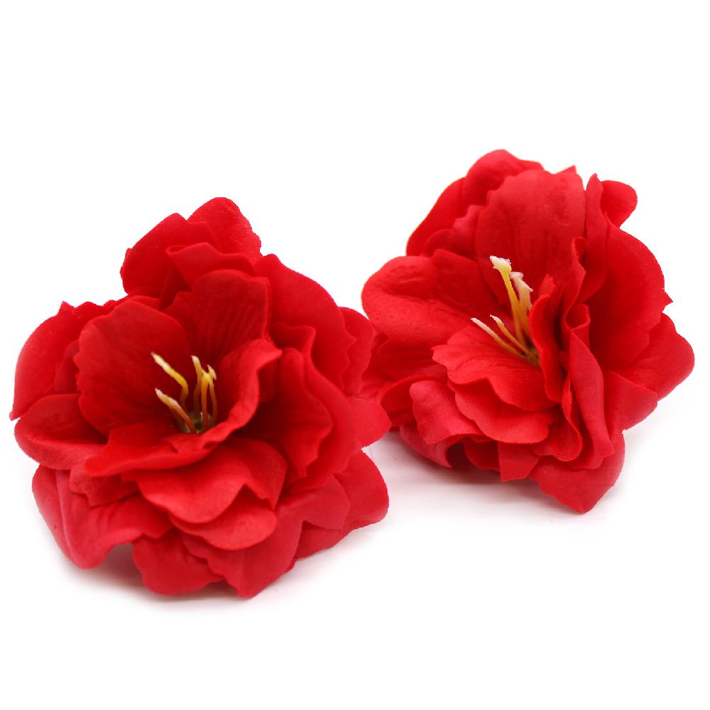 Ancient Wisdom 50x Craft Soap Flower - Small Peony - Red