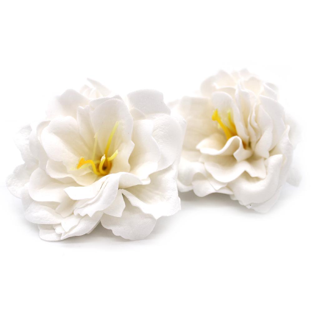 Ancient Wisdom 50x Craft Soap Flower - Small Peony - White