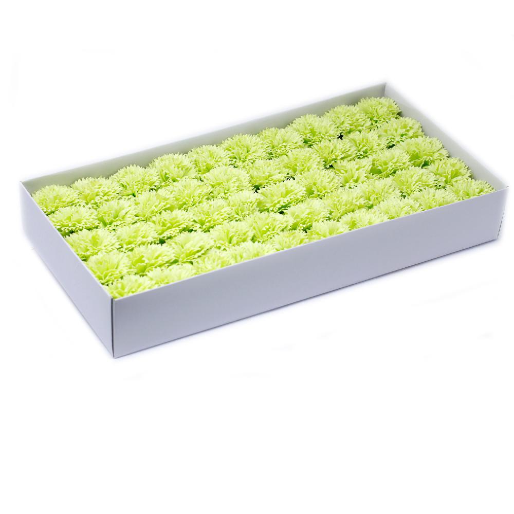 ancient wisdom 50x Craft Soap Flowers - Carnations - Lime