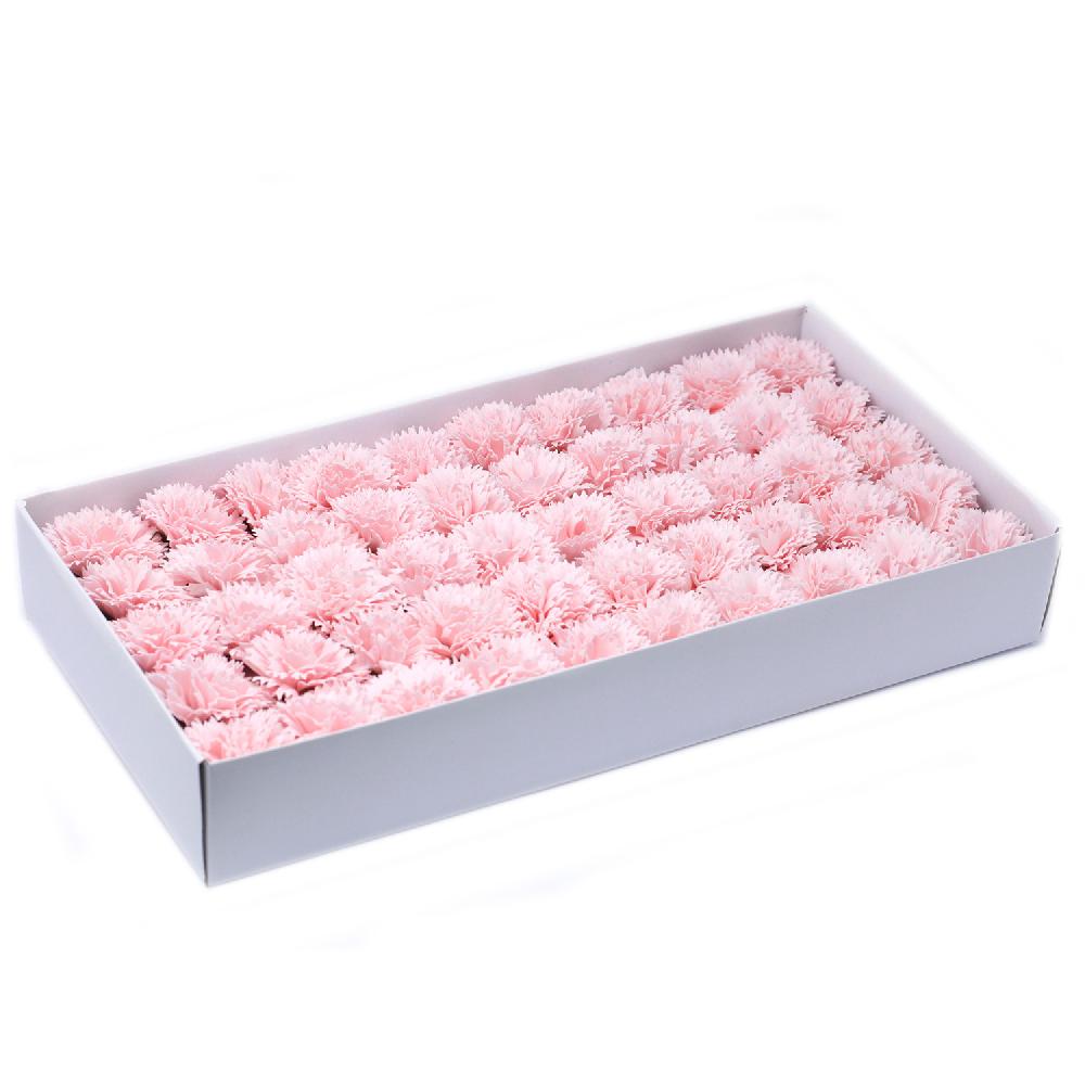 ancient wisdom 50x Craft Soap Flowers - Carnations - Pink