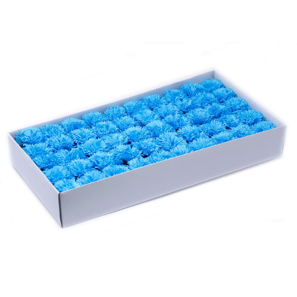 ancient wisdom 50x Craft Soap Flowers - Carnations - Sky Blue