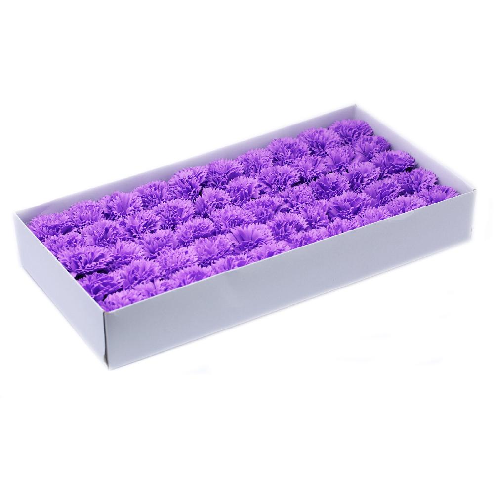 ancient wisdom 50x Craft Soap Flowers - Carnations - Violet