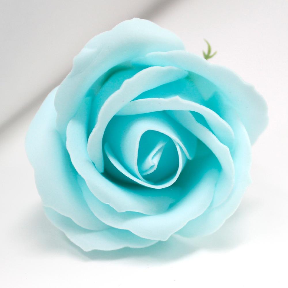 Ancient Wisdom 50x Craft Soap Flowers - Med Rose - Baby Blue
