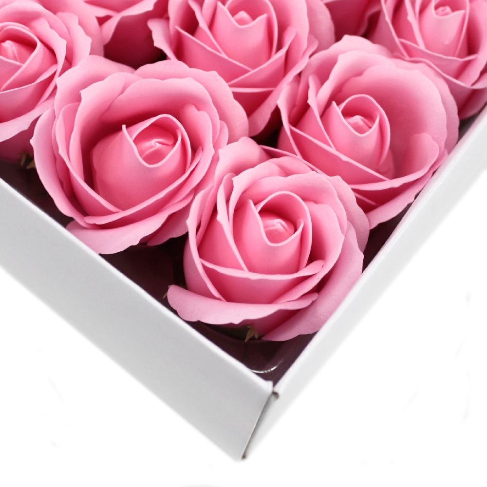 Ancient Wisdom 50x Craft Soap Flowers - Med Rose - Blush