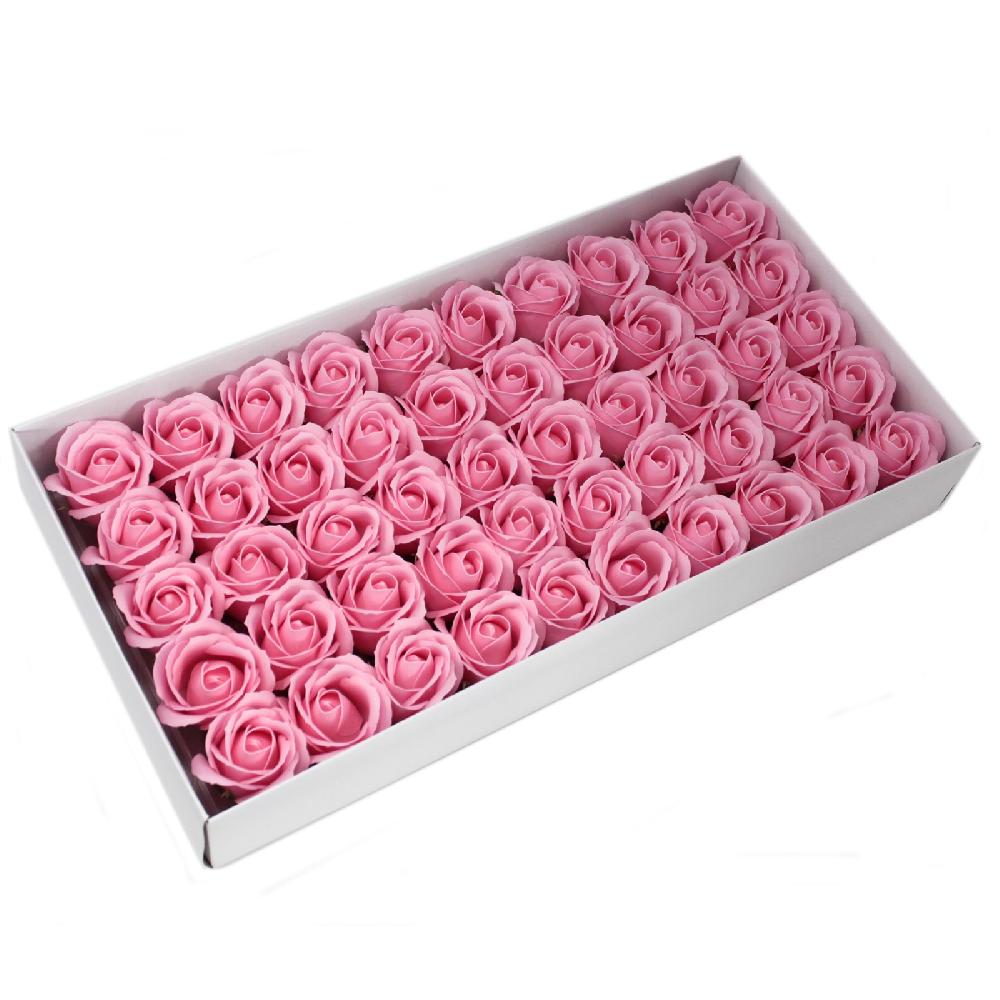 ancient wisdom 50x Craft Soap Flowers - Med Rose - Blush