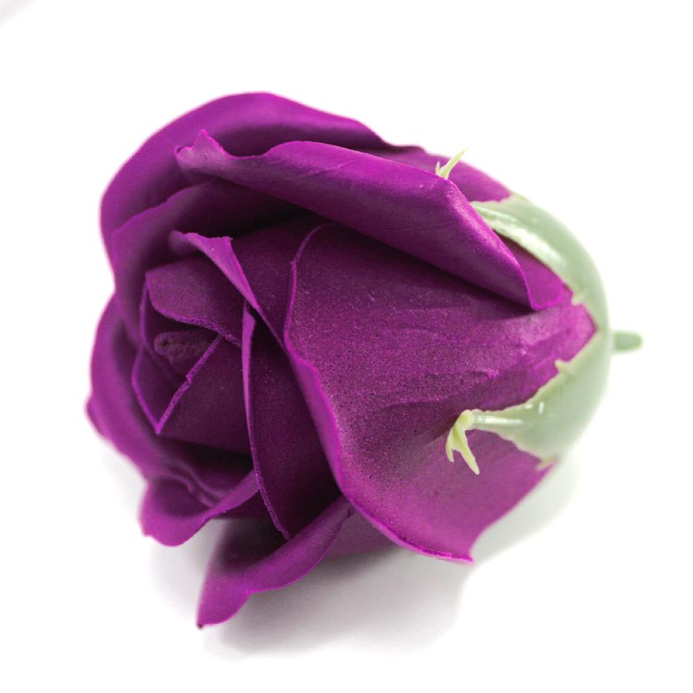 Ancient Wisdom 50x Craft Soap Flowers - Med Rose - Deep Violet