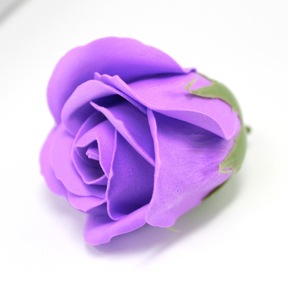 Ancient Wisdom 50x Craft Soap Flowers - Med Rose - Lavender