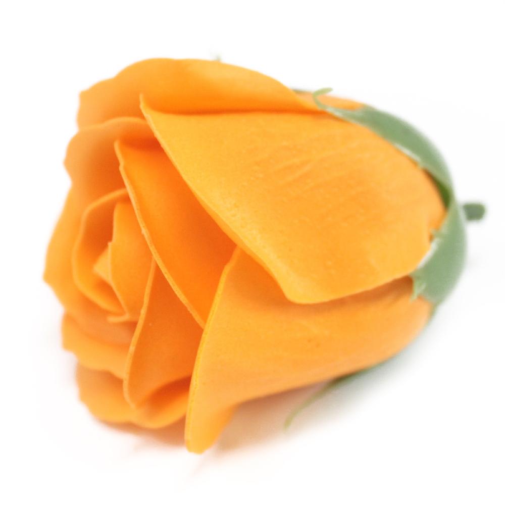 Ancient Wisdom 50x Craft Soap Flowers - Med Rose - Orange